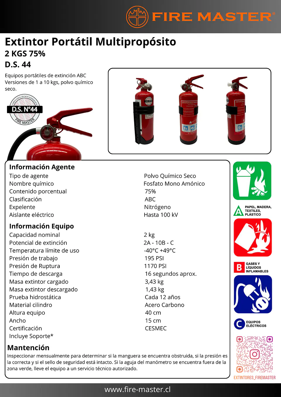 Extintor Furgón Escolar 2 Kg - ENVíO GRATIS A TODO CHILE!!! 4
