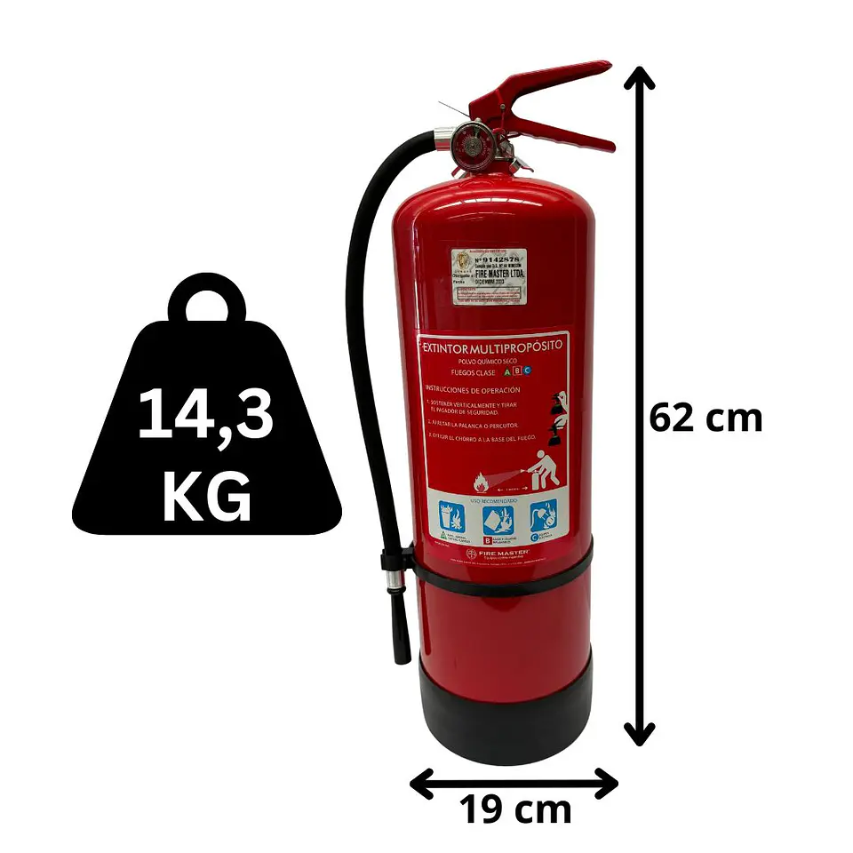 Extintor 10 Kg P.Q.S. DESPACHO GRATIS A TODO CHILE!!! 2