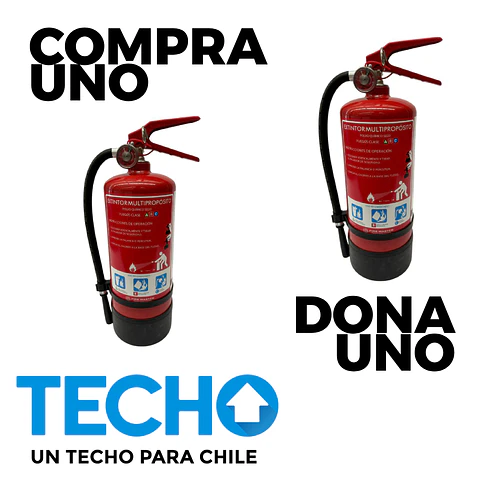 Compra 1 Extintor Hogar y dona 1 a una familia de Techo-Chile.
