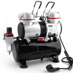 TIMBERTECH Airbrush Compressor AS18-2 Mini 4 Bar/Auto Stop Oil-less Piston  125W