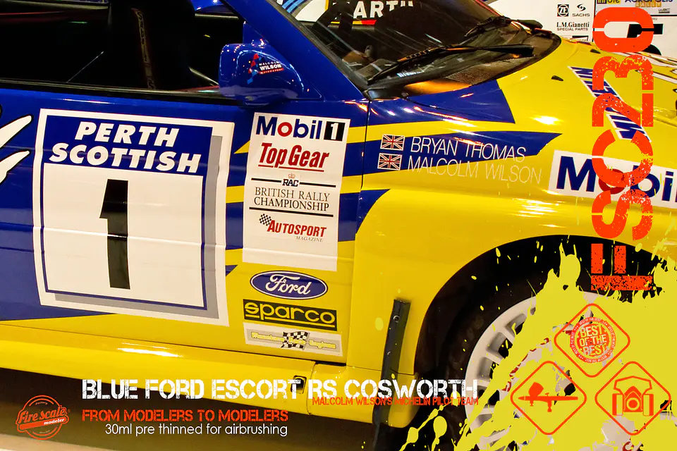 Blue Ford Escort RS Cosworth 1