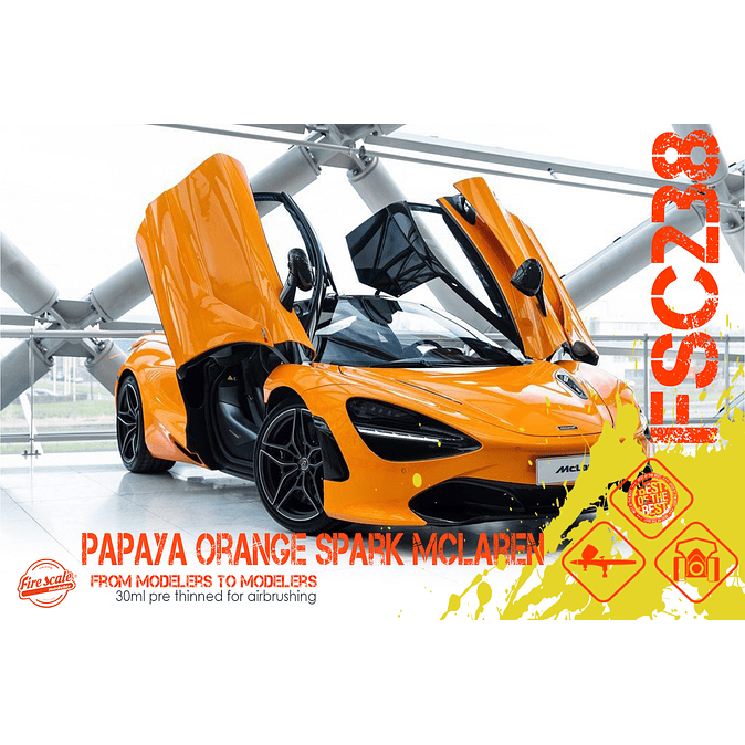 Papaya Orange Spark McLaren + Base Color 1