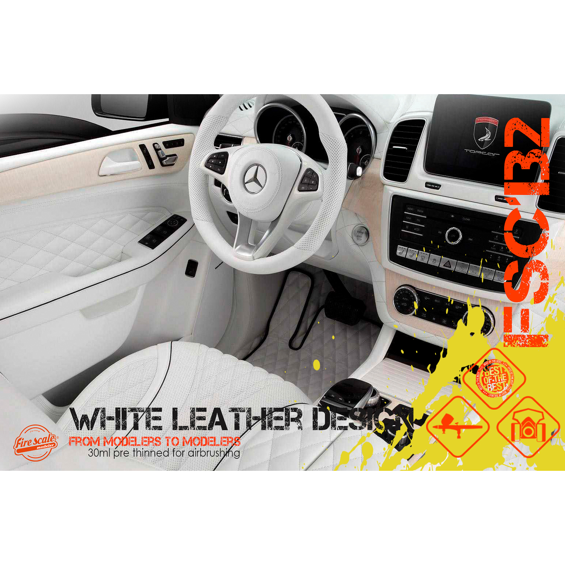 White Leather  Design