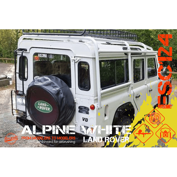 Land Rover blanco alpino