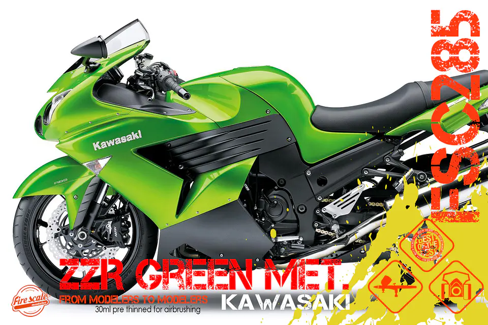 Kawasaki ZZR Green Met. + Base Color 1