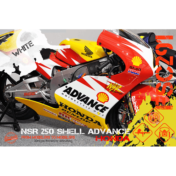 NSR 250 Shell Advance Honda - White 1