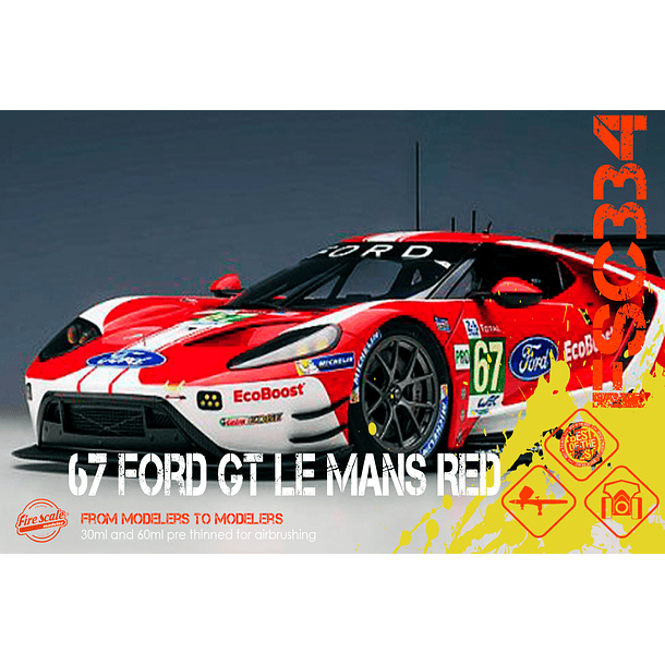 67 Ford GT Le Mans Red