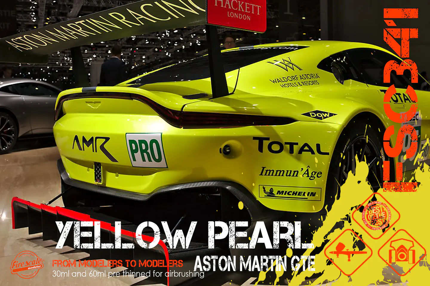 Aston Martin GTE Yellow Pearl + Base 1