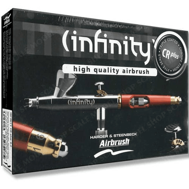 Harder & Steenbeck Airbrush | Evolution ALplus | Two in One | 0.2 + 0.4 mm  Fine Line Nozzle Set | Aluminium Body | Solvent-Resistant Seal | 126265