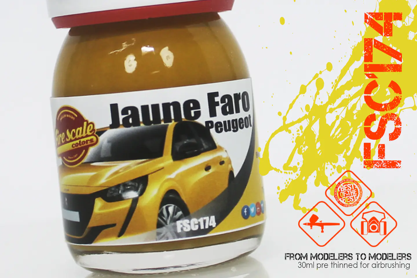 Jaune Faro Peugeot 1