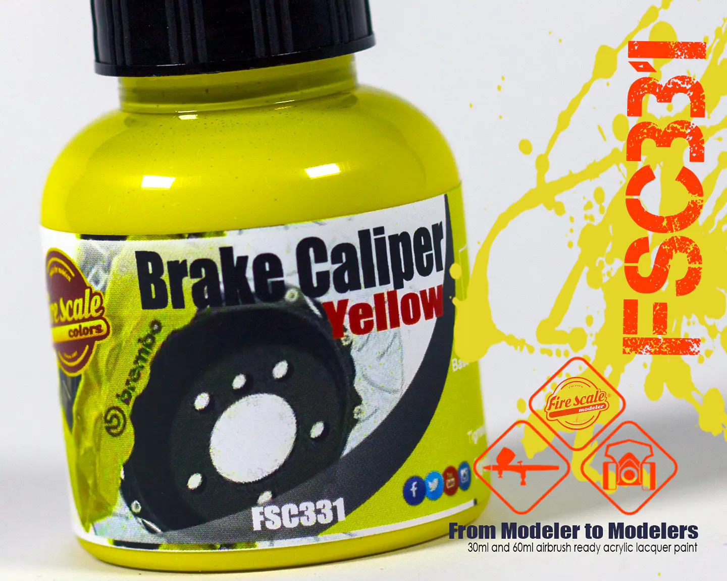Yellow Brake Caliper 1