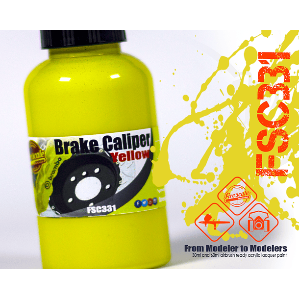 Yellow Brake Caliper