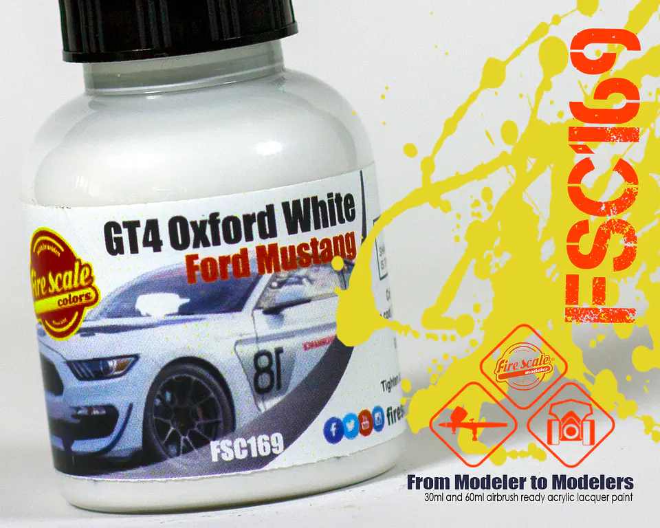 GT4 Oxford White Ford Mustang 1