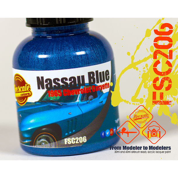 Nassau Blue Chervolet Corvette 1
