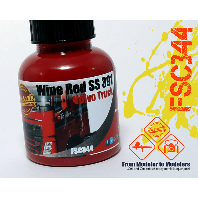 Wine Red Ss 391 Volvo Truck 1