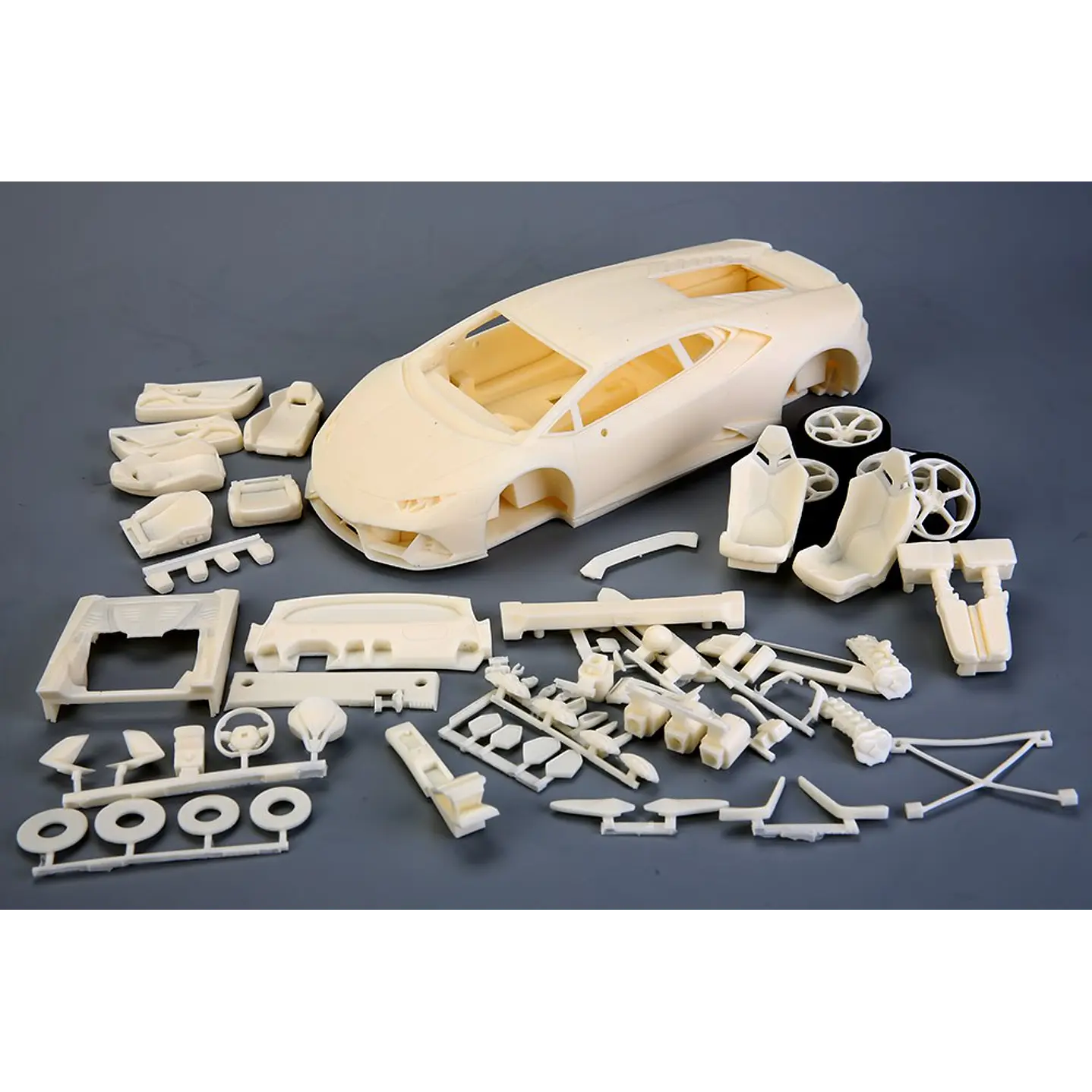 Micro Scalextric Lamborghini Huracan Evo Arancione - Auto Slot In Scala 1:64, Magneti, Per Bambini 4+ Anni