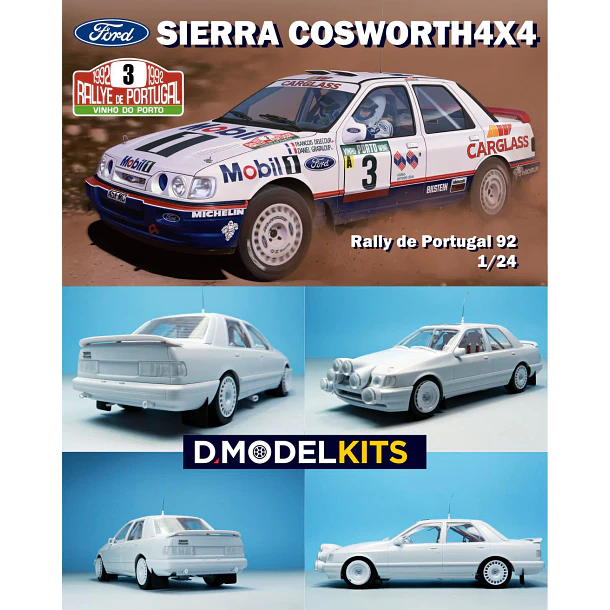 Modellino Auto 1:18 Ford Sierra Cosworth 4x4 Metallizzato Rosso Scuro - 1990