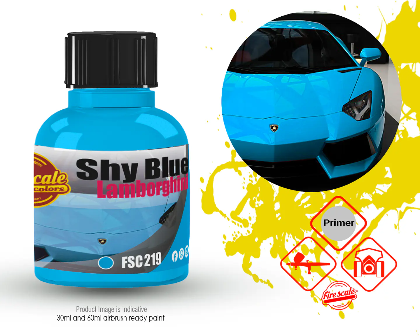 Sky Blue Lamborghini 1