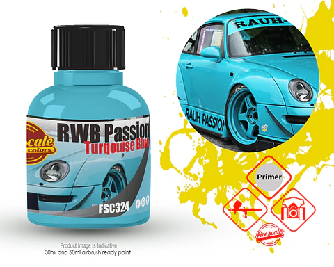 Porsche 993 RWB Passion Turqouise Blue
