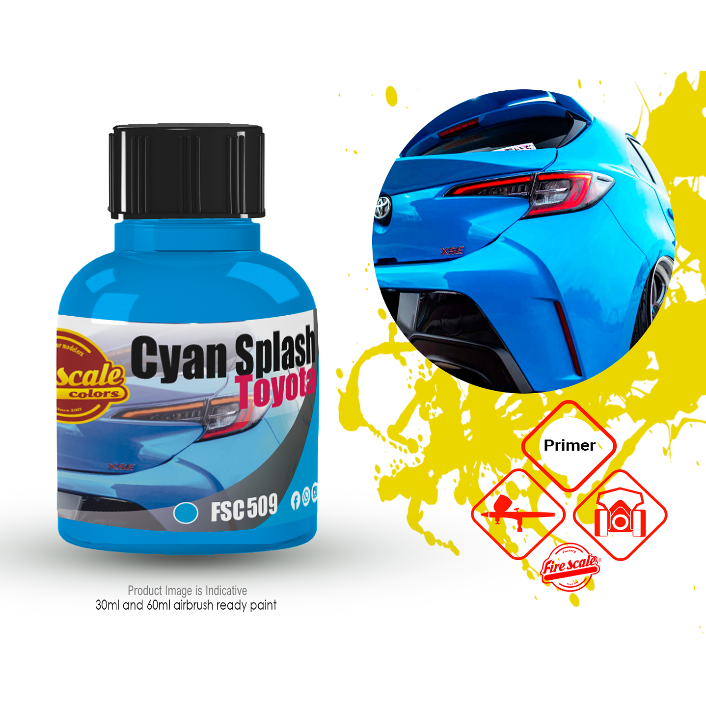 Cyan Splash Toyota