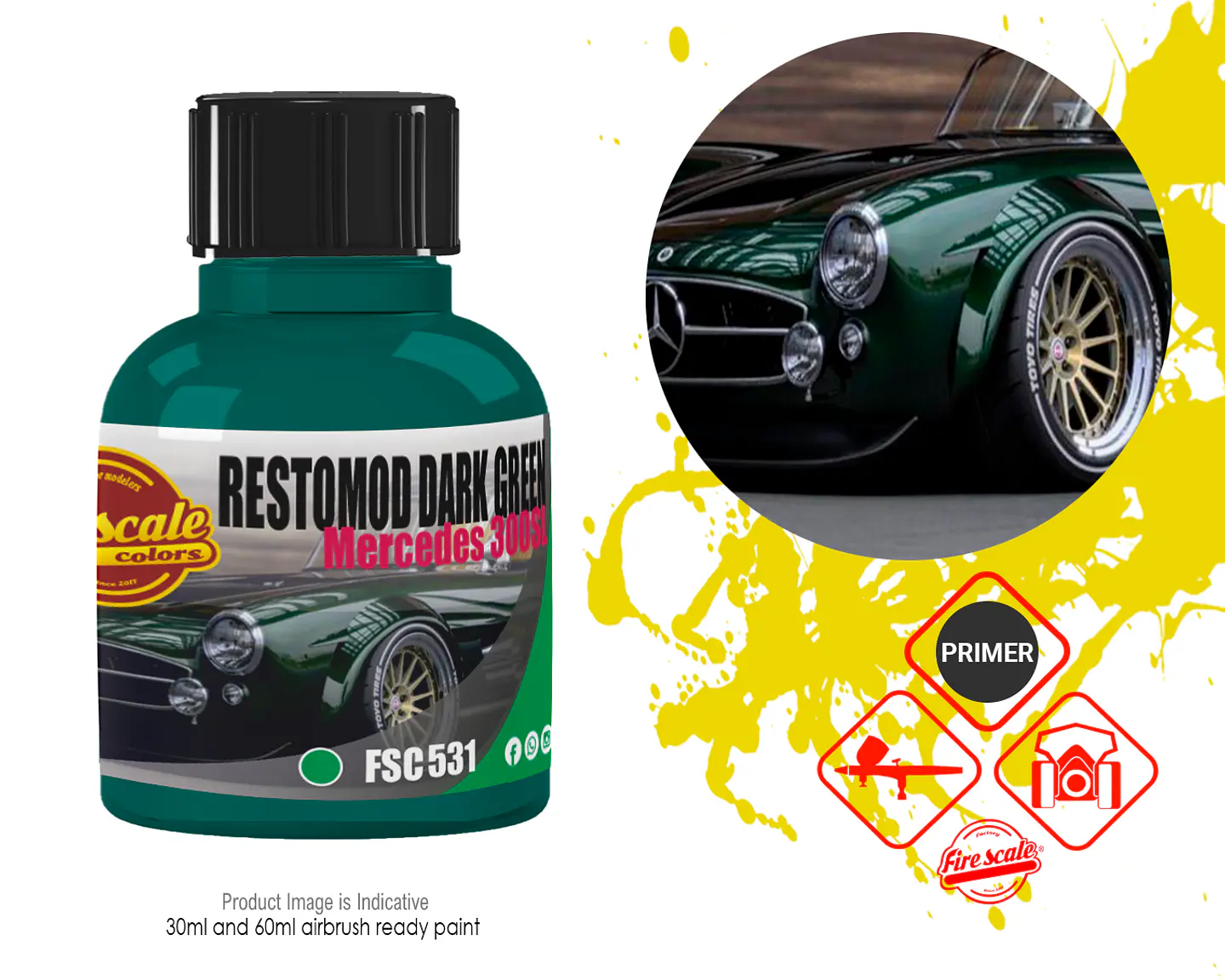 Restomod Dark Green Mercedes-Benz 300SL  1