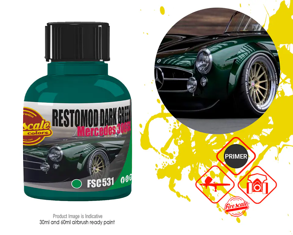 Restomod Dark Green Mercedes-Benz 300SL  1