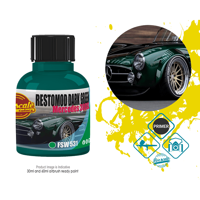 Restomod Dark Green Mercedes-Benz 300SL  1