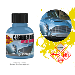 Caribbean Blue Aston Martin