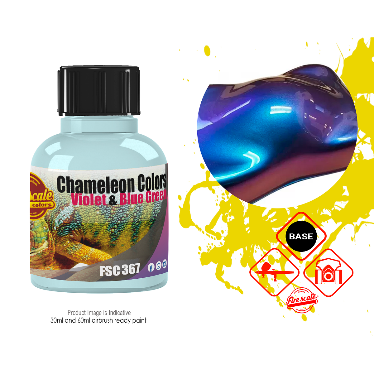 Violet Blue & Green Chameleon