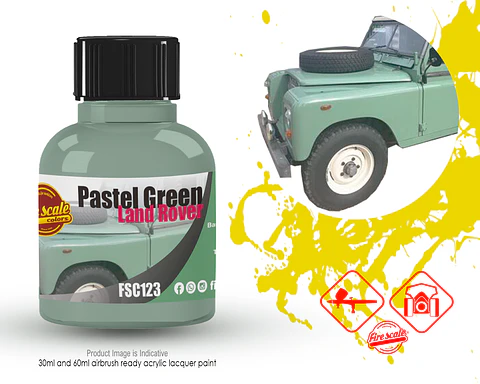Pastel Green Land Rover