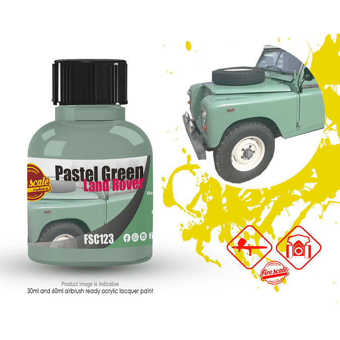 Pastel Green Land Rover 1