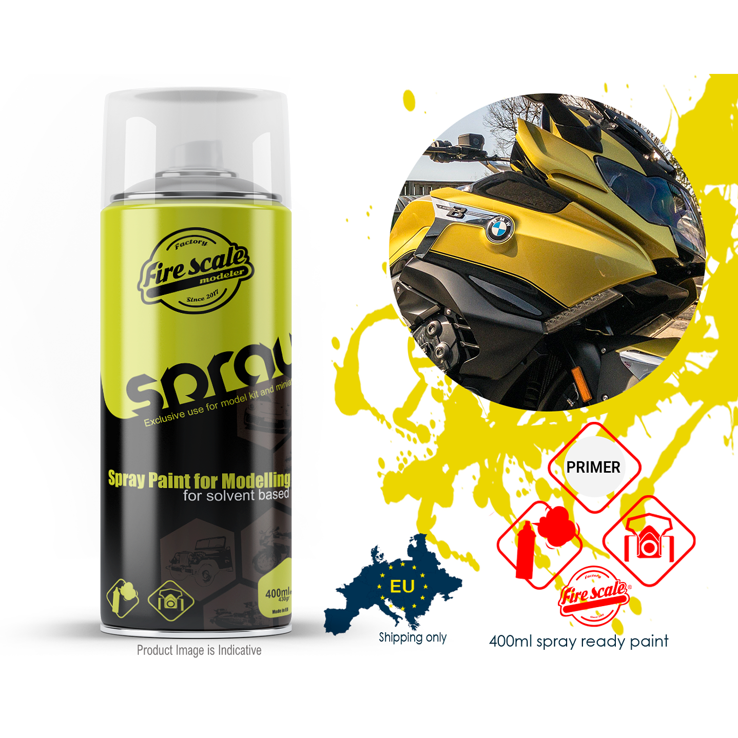 Austin Yellow BMW Motorcycles 400ml