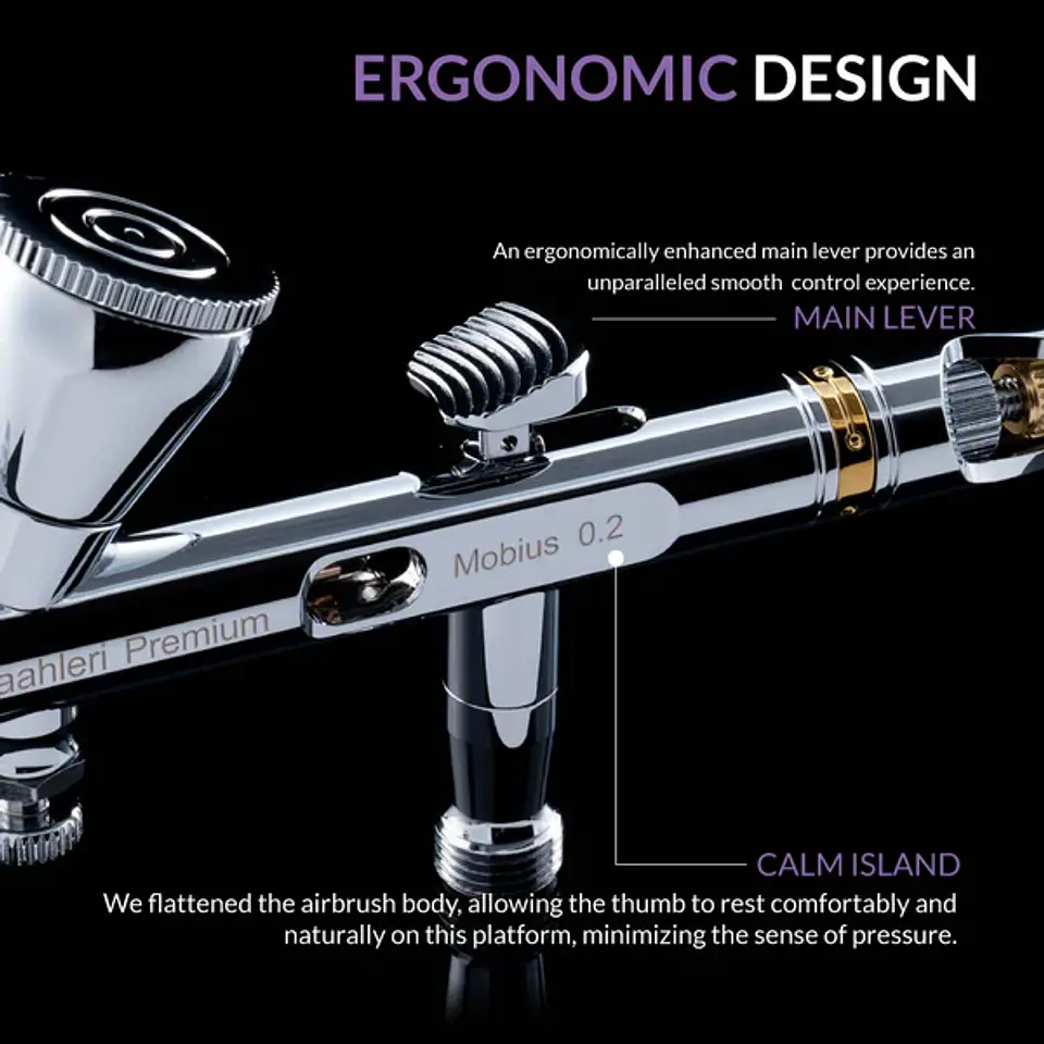 Mobius 0.2mm Premium Series Airbrush 5