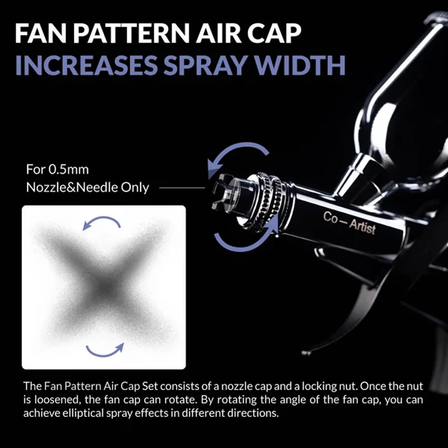 Airbrush Fan Cap for GHAC-Swallowtail 3