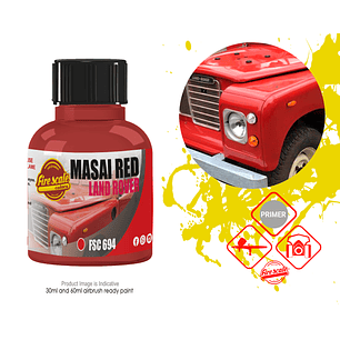 Masai Red Land Rover