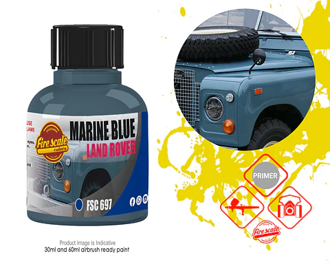 Marine Blue Land Rover