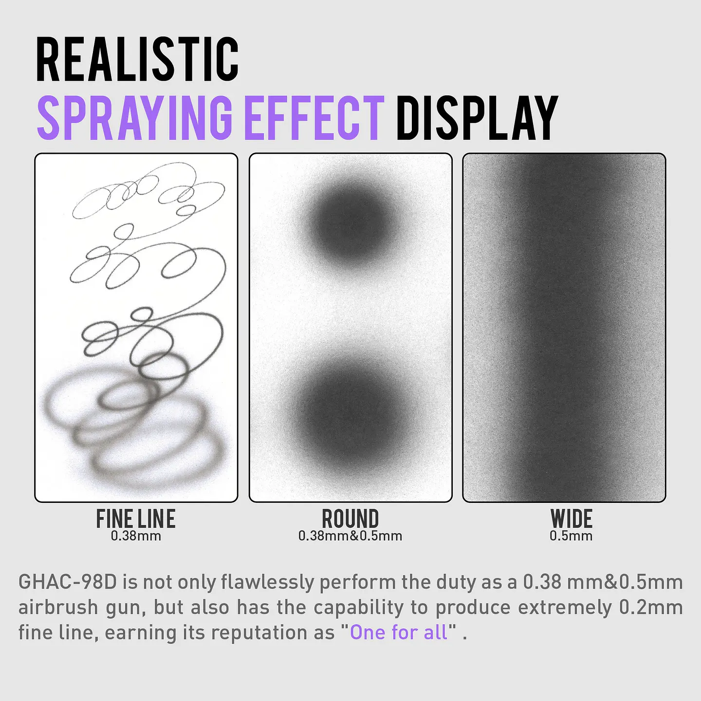 GHAC-98D 0.35 & 0.5mm Ace Series Airbrush 6