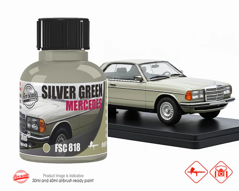 SILVER GREEN MERCEDES