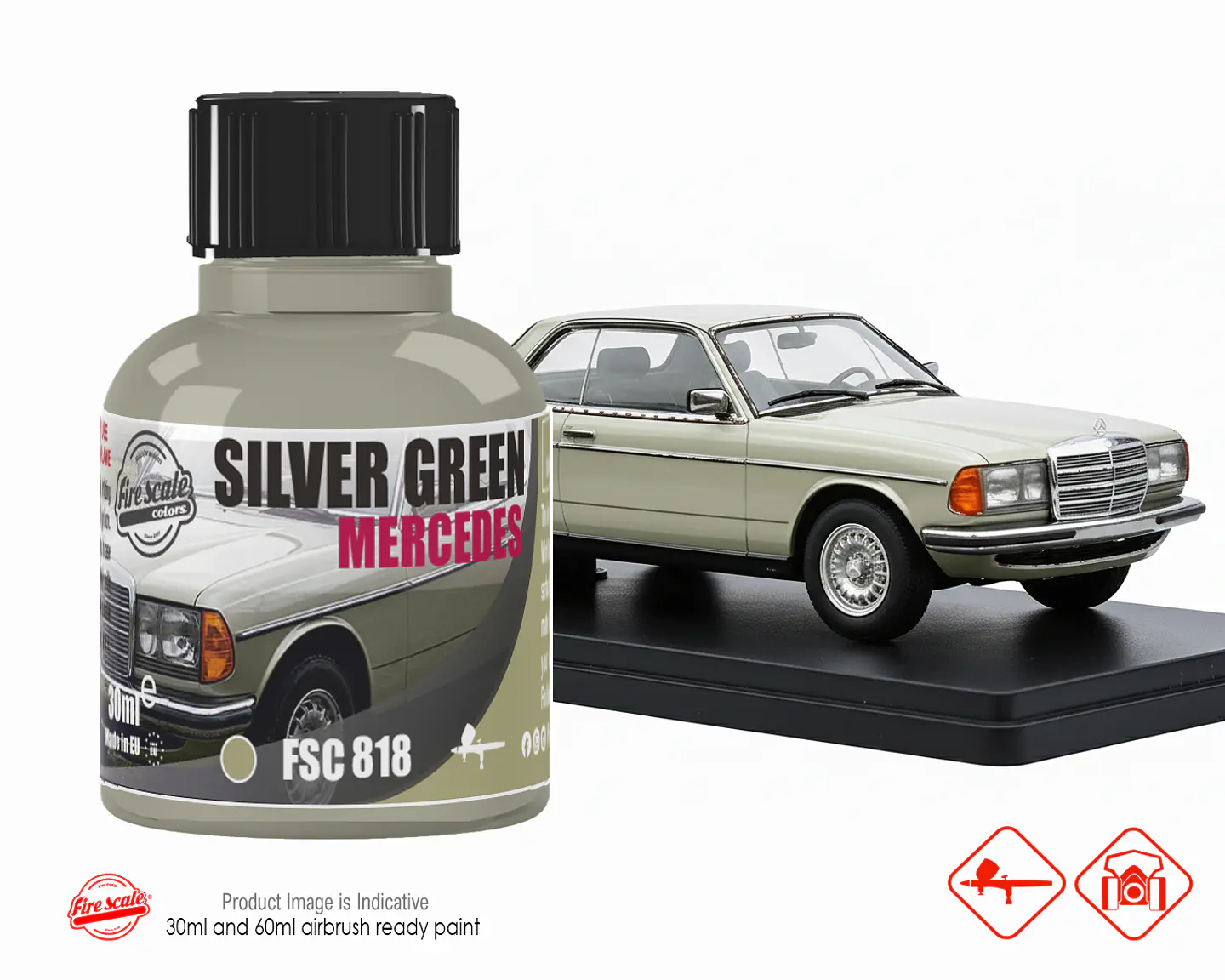 SILVER GREEN MERCEDES 1