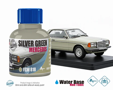 SILVER GREEN MERCEDES