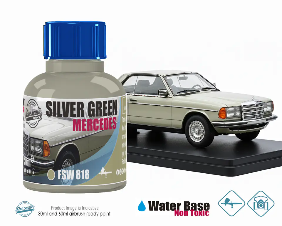 SILVER GREEN MERCEDES 1