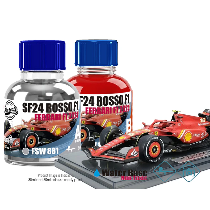 FERRARI F1 2024 SF24 ROSSO + BASE 1