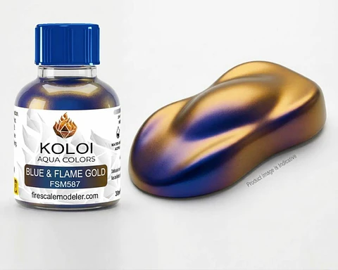 Blue & Flame Gold