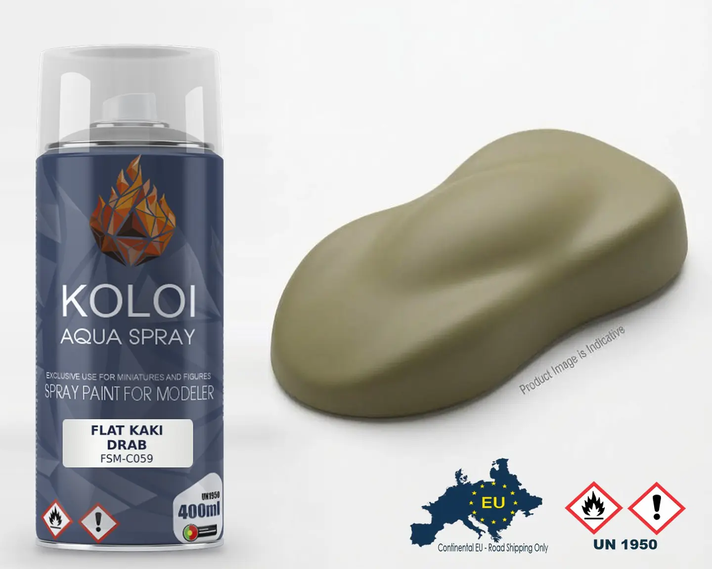 Flat Kaki Drab XF51 Similar – Koloi Aqua Spray 400ml 1