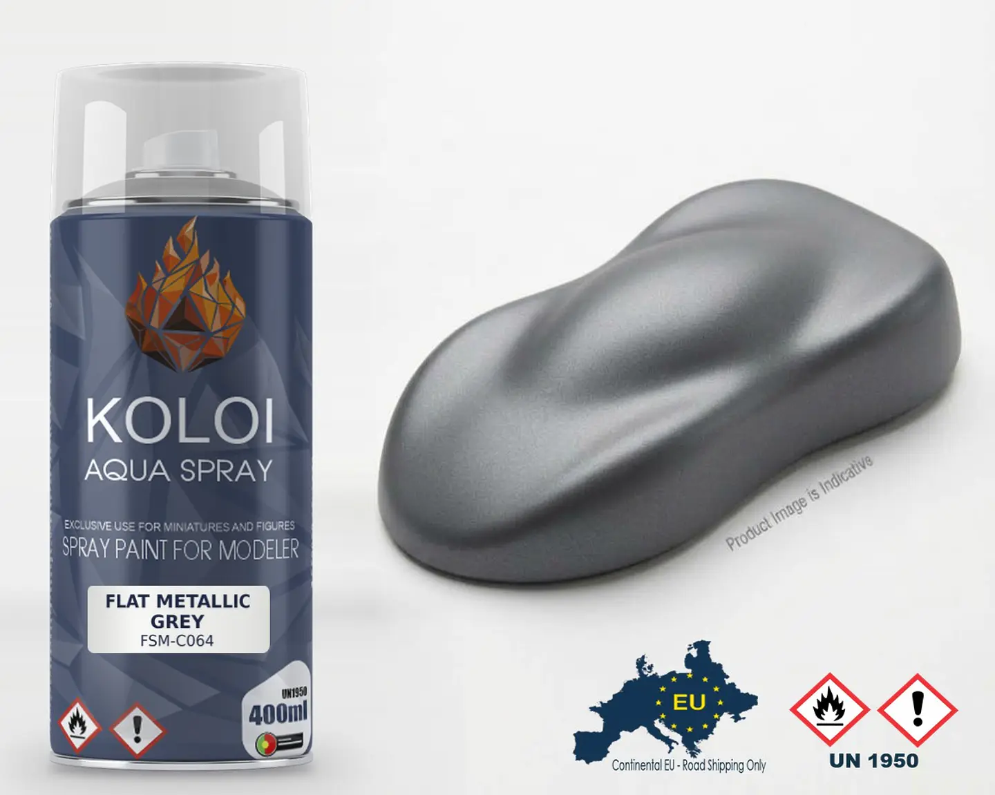 Flat Metallic Grey XF56 Similar – Koloi Aqua Spray 400ml 1
