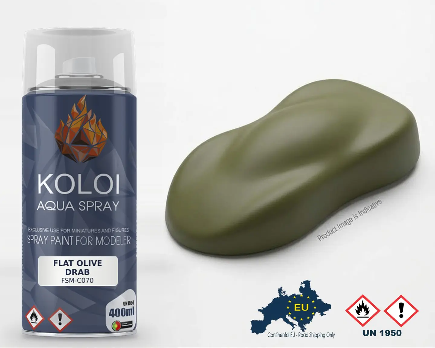 Flat Olive Drab XF62 Similar – Koloi Aqua Spray 400ml 1