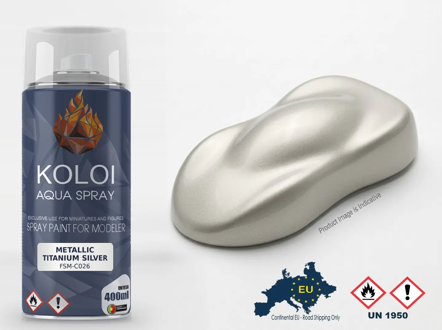 Metallic Titanium Silver X32 Similar – Koloi Aqua Spray 400ml 1
