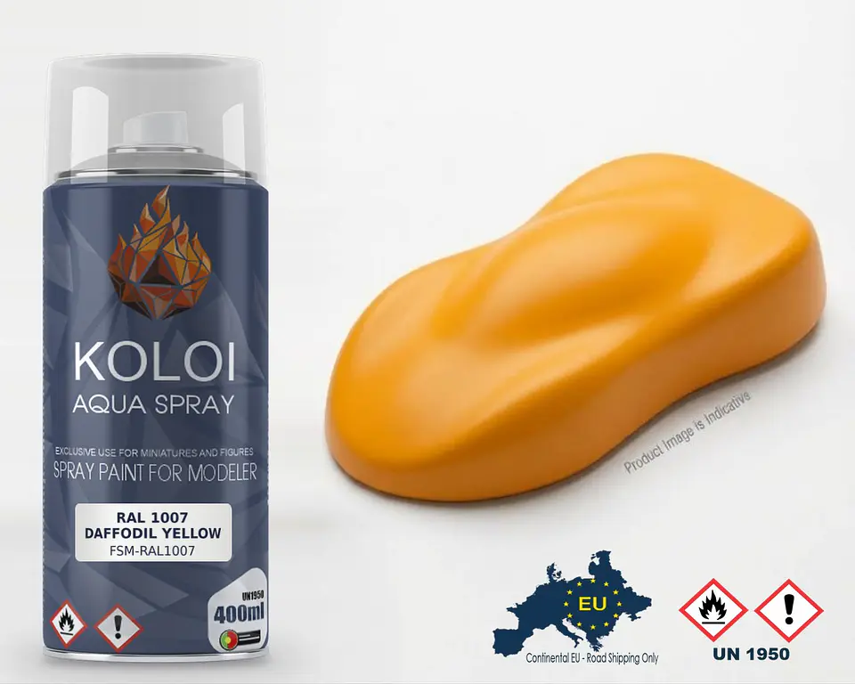 Ral 1007 Daffodil Yellow – Koloi Aqua Spray 400ml 1