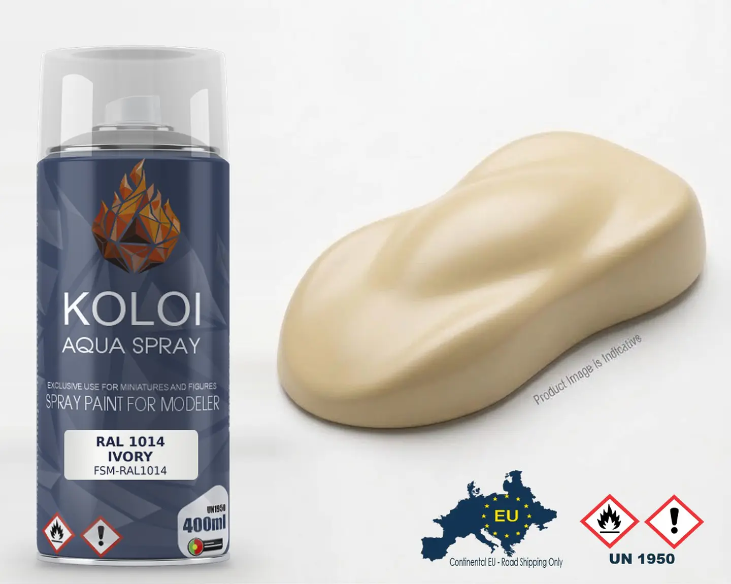 Ral 1014 Ivory – Koloi Aqua Spray 400ml 1