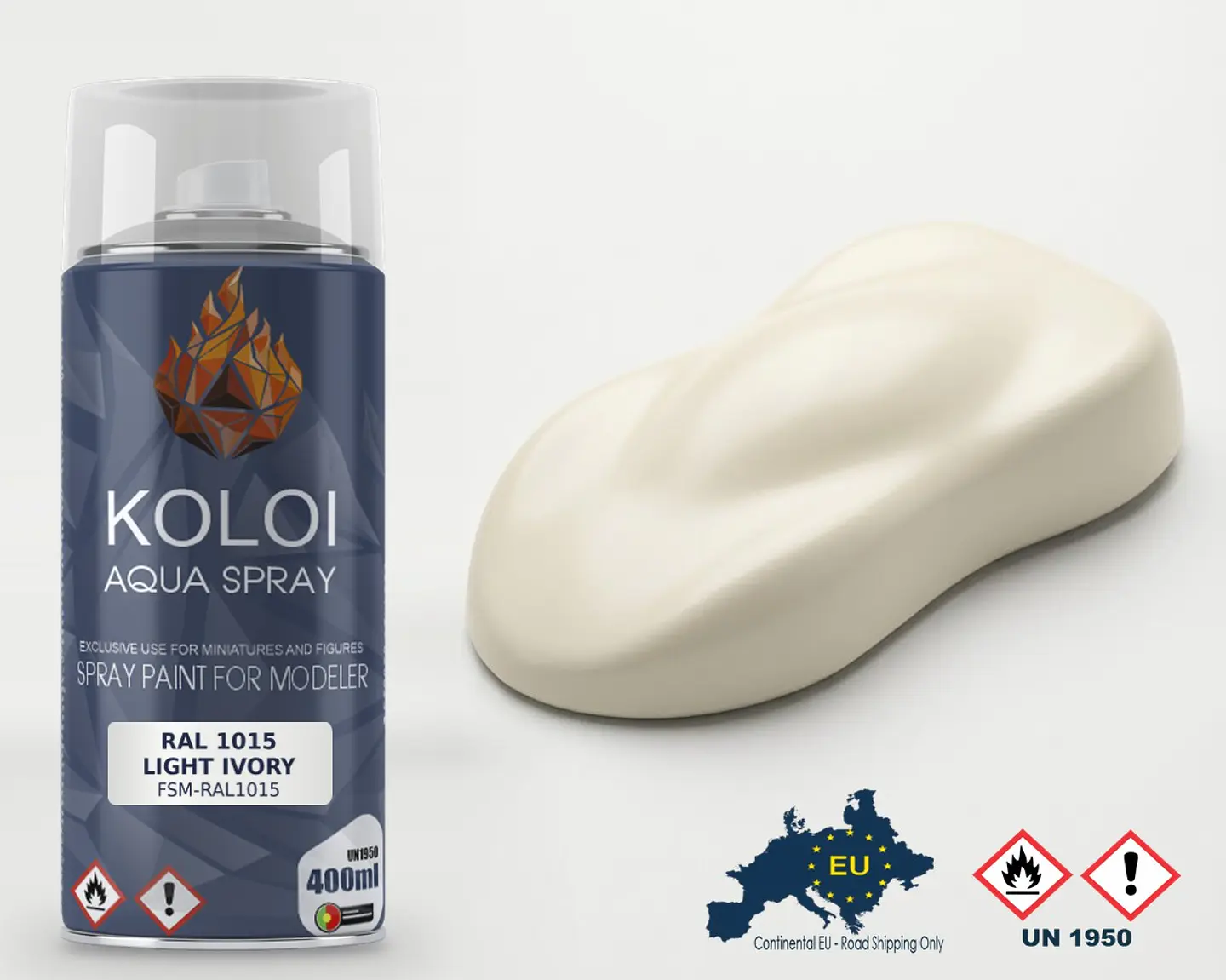 Ral 1015 Light Ivory – Koloi Aqua Spray 400ml 1